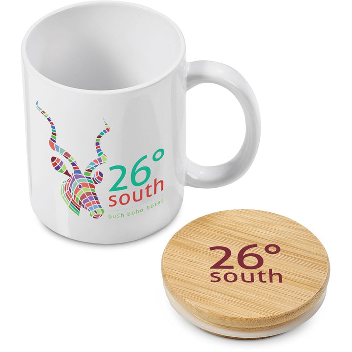 Okiyo Sozo Bamboo & Ceramic Sublimation Coffee Mug - 330ml