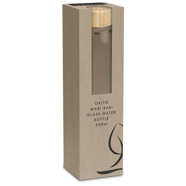 Okiyo Wabi-Sabi Glass Water Bottle - 500ml